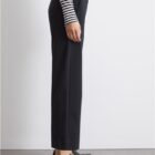 Marc O Polo Wide Trousers In Interlock Jersey - Navy