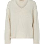 Mos Mosh MMBine LS V-neck Knit - Ecru