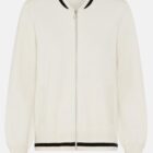 Olsen Beige Cora Women's Bomber Cardigan - Urban Lights