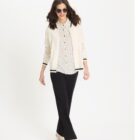 Olsen Beige Cora Women's Bomber Cardigan - Urban Lights