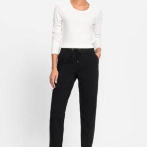 Olsen Lisa Black Women's Trousers With Viscose - Urban Lights