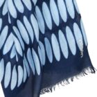 Olsen Navy blue viscose women's scarf with print - Marina City