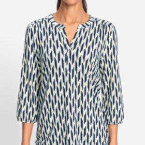 Olsen Hannah Women's Viscose Blouse With Elastane And Geometric Print - Marina City