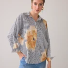 Summum Woman Shirt Blouse With A Unique Print