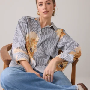 Summum Woman Shirt Blouse With A Unique Print