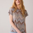 Summum Woman Top With Zigzag Pattern