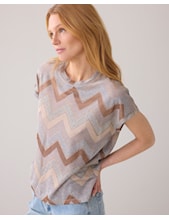 Summum Woman Top With Zigzag Pattern