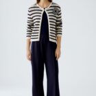 Oui Cardigan - white blue