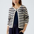 Oui Cardigan - white blue