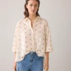 Summum Woman 3D Blouse With Flowers