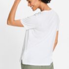 Olsen Hannah V Neck White Blouse
