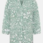 Olsen Green Printed Blouse