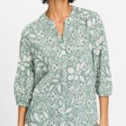 Olsen Green Printed Blouse