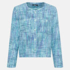 Olsen Aqua Mint Jacket With Breast Pockets