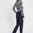 Olsen Lisa Straight Women's Navy Blue Pants - Neo Comfort