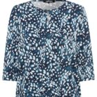 Olsen TENCEL™ Modal Clara Navy Blue Women's Leopard Print Blouse