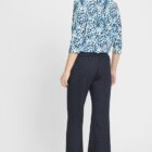 Olsen Elegant Navy Blue Mona Bootcut Trousers for Women – Neo Comfort