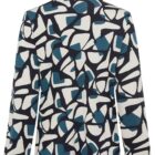 Hannah Navy Patterned V-Neck Blouse for Women