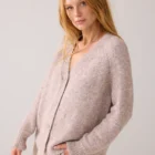 Summum Woman Oversized Cardigan With Fancy Buttons