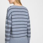 Olsen Cora Women's Blue Striped Sweater