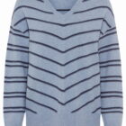 Olsen Cora Women's Blue Striped Sweater