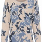 Olsen Beige And Blue Floral Women's Henny Sweater