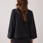 Summum Woman Soft Scuba Pinstripe Top