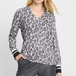 Olsen Hannah Shirt With Leopard Print