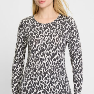 Olsen Edda Shirt With Leopard Pattern