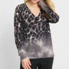 Olsen Henny Sweater With Leopard Pattern