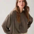 Summum Woman Shiny Top With Bow Fastening