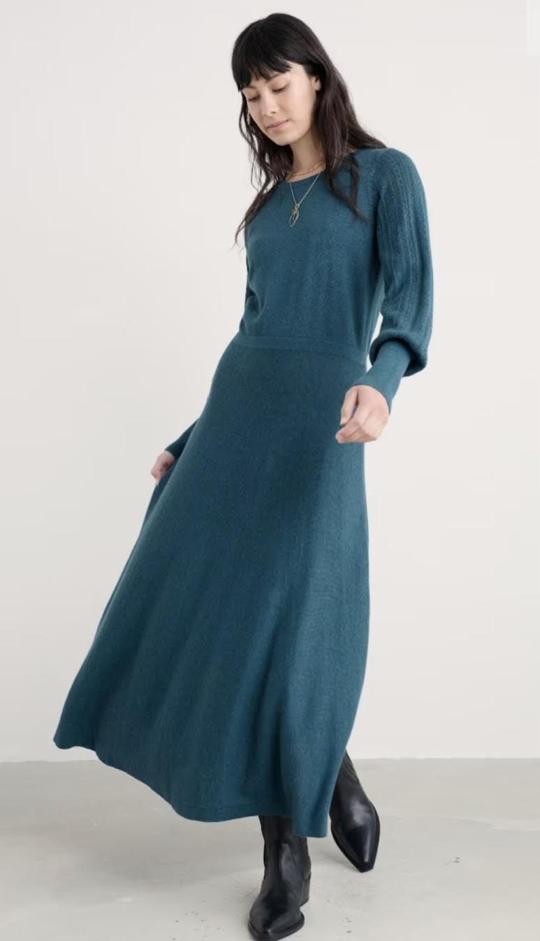 0-17 Seasalt Herring Gull Knitted Dress in GOTS-Certified Organic Cotton