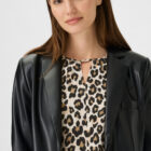 Olsen Clara Shirt With All-Over Leopard Print