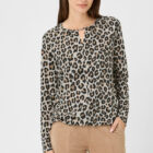 Olsen Clara Shirt With All-Over Leopard Print