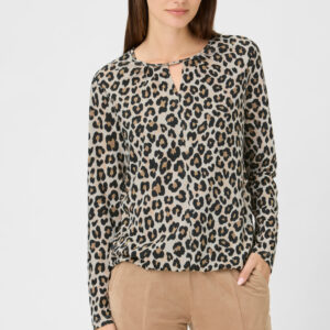 Olsen Clara Shirt With All-Over Leopard Print