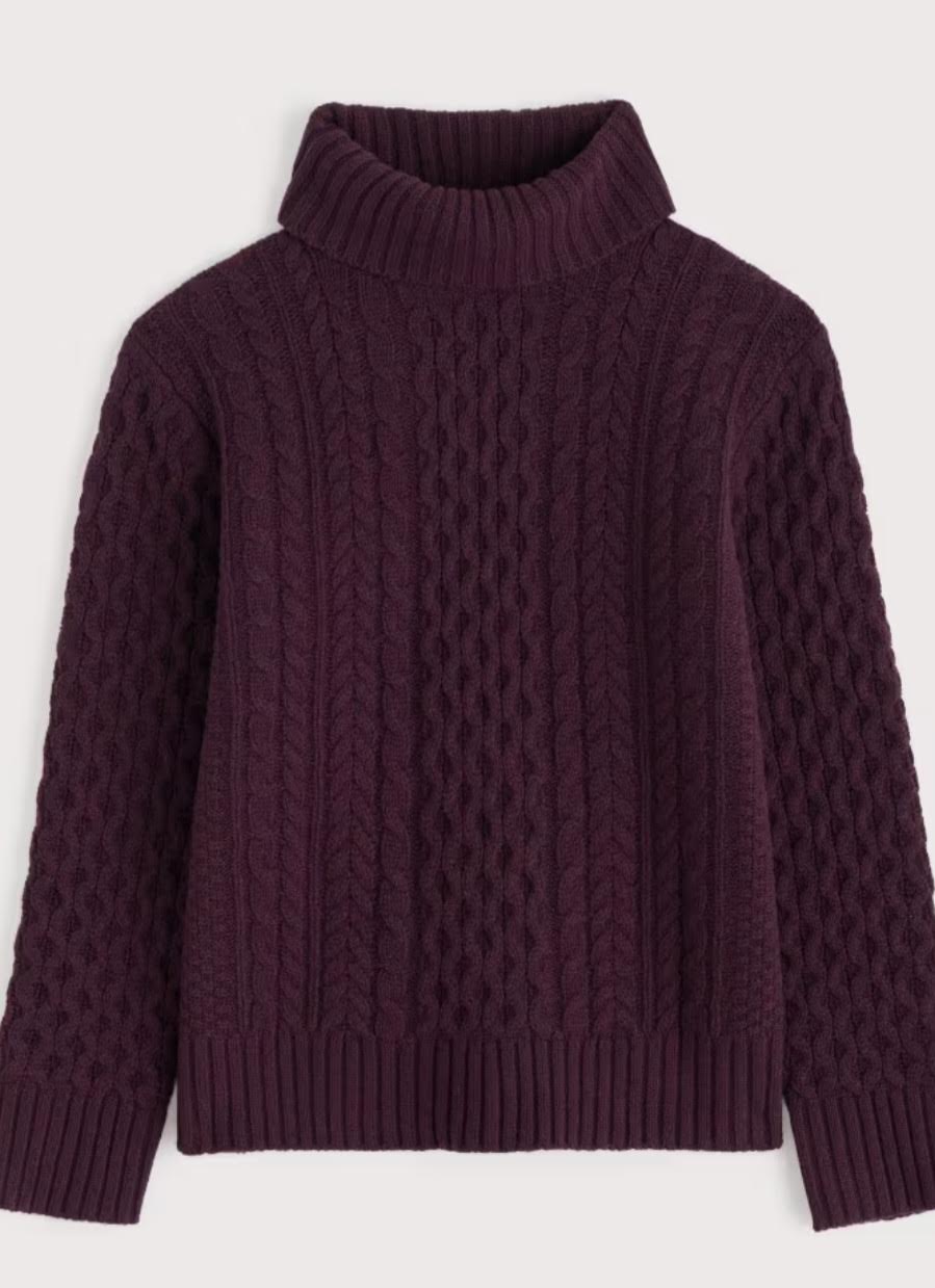 Seasalt Pine Forest Cable Knit Merino Jumper