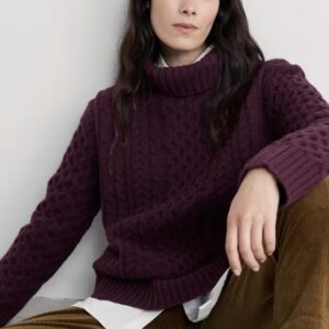 Seasalt Pine Forest Cable Knit Merino Jumper