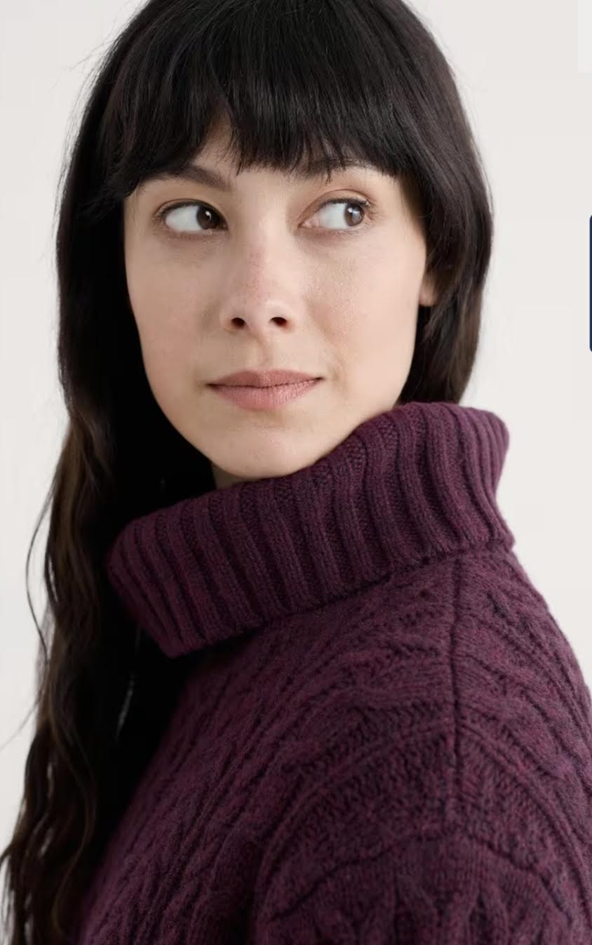 Seasalt Pine Forest Cable Knit Merino Jumper