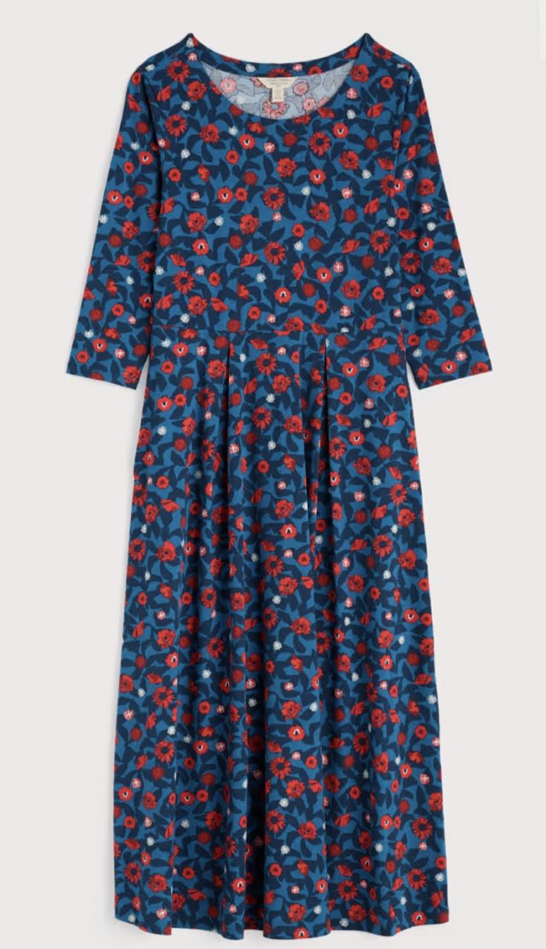 Seasalt Veronica Midi Dress in GOTS-Certified Organic Cotton Jersey