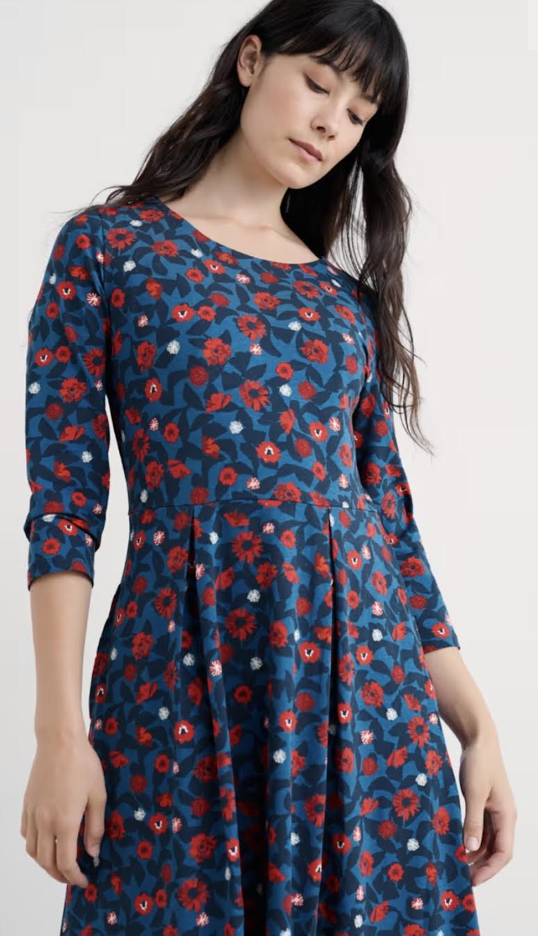Seasalt Veronica Midi Dress in GOTS-Certified Organic Cotton Jersey