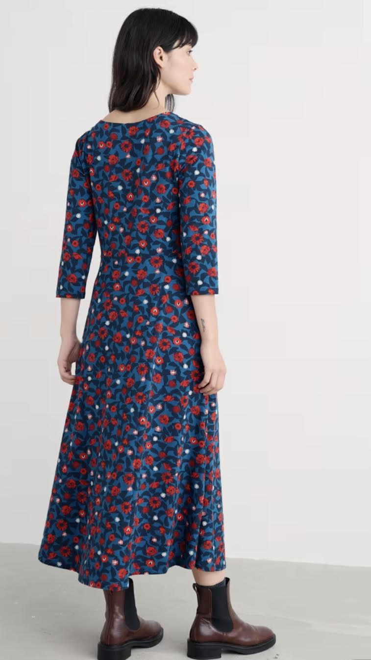 Seasalt Veronica Midi Dress in GOTS-Certified Organic Cotton Jersey