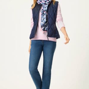 Olsen Vest with Stand-Up Collar And Zipper