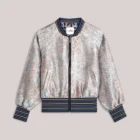 Summum Bomber Jacket In Jacquard Fabric