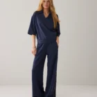 Summum Pinstripe Polo Shirt In Soft Scuba Fabric