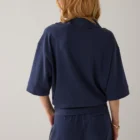 Summum Pinstripe Polo Shirt In Soft Scuba Fabric