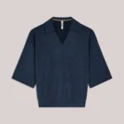 Summum Pinstripe Polo Shirt In Soft Scuba Fabric