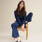 Summum Flared Jeans In Rinse Denim