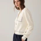 Summum Short Cotton-Blend Cardigan
