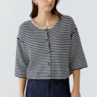 Oui Pullover - Navy / White - 96616 - 0571