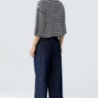 Oui Pullover - Navy / White - 96616 - 0571